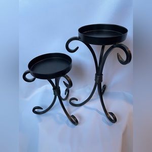 2 Candle or jar holders